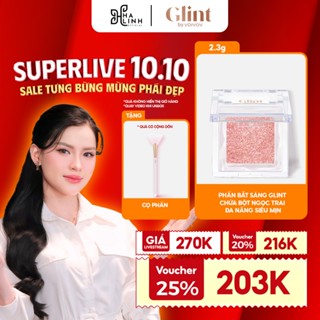   VHL x Glint By VDIVOV Official  Phấn bắt sáng Highlight Glint 2.3g chứa bột ngọc trai đa năng siêu mịn GWP 1 Cọ 