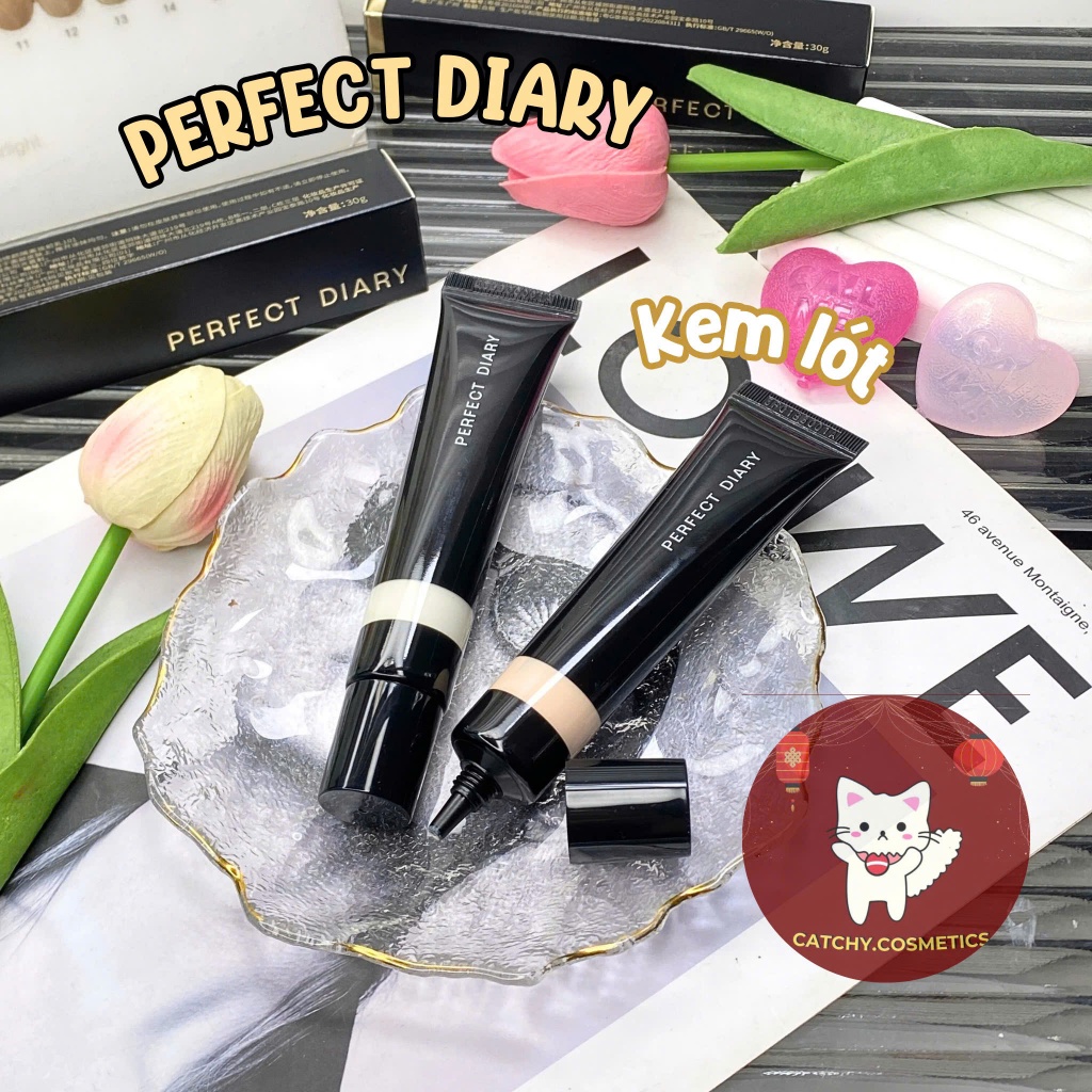 [PERFECT DIARY] Kem Lót Perfect Diary Dạng Tuýp Vỏ Đen, Silky Skin Primer, 30g