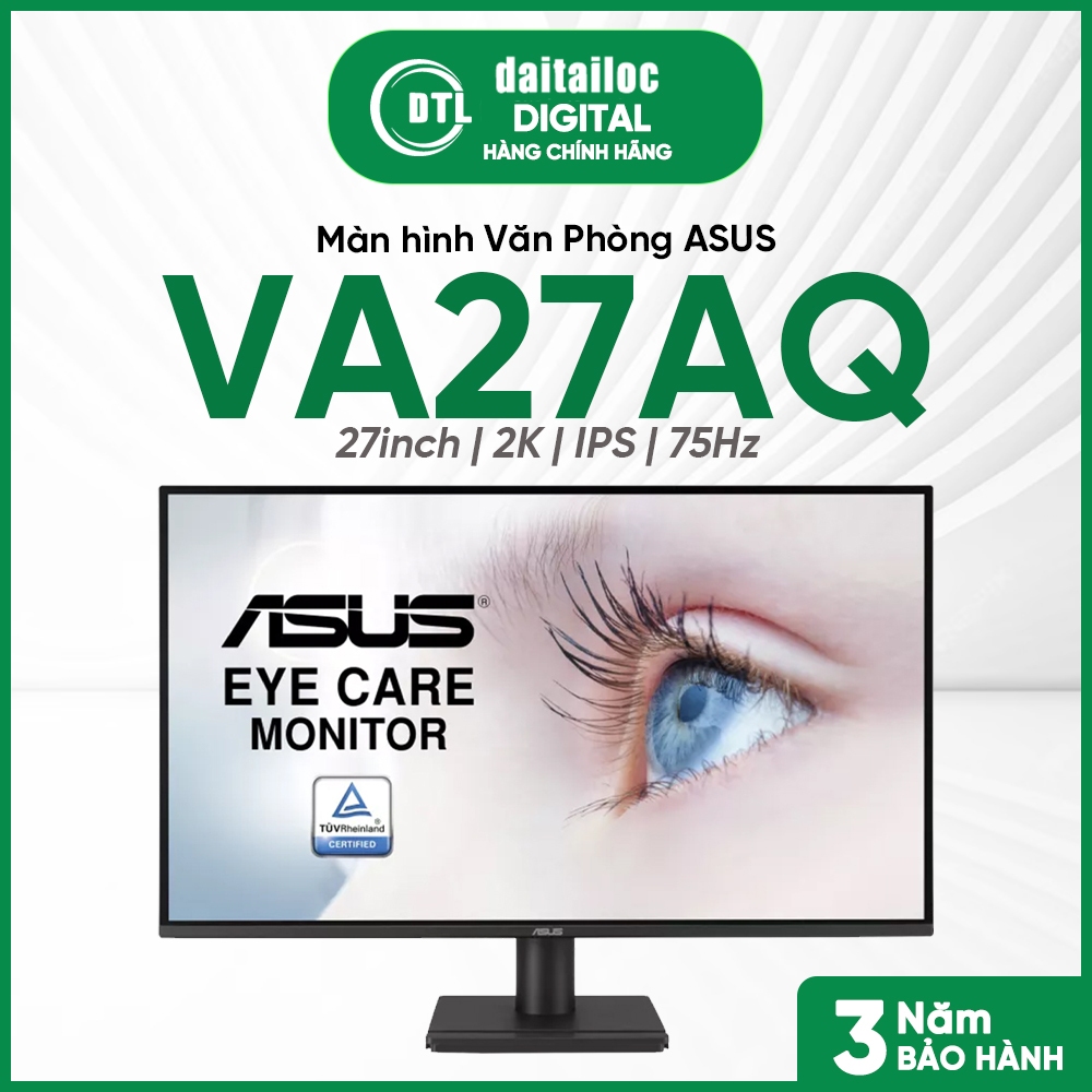 Màn Hình Văn Phòng ASUS VA27AQ 27inch 2K IPS 75Hz | Chính Hãng | Bảo Hành 36 Tháng