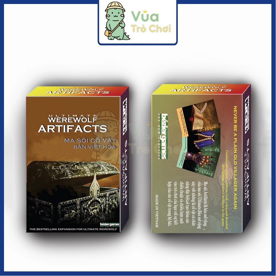Bài Ma Sói Werewolf Artifacts Việt Hóa Boardgame 42 Lá Cổ Vật Chất Giấy Dày Character Đồ Chơi Trẻ Em