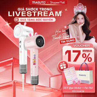 [GIÁ 800K TRÊN LIVE] Máy sấy tóc ion âm AI Masuto SkyAI tự động điều chỉnh nhiệt độ bảo vệ da đầu tối ưu, giảm rụng tóc