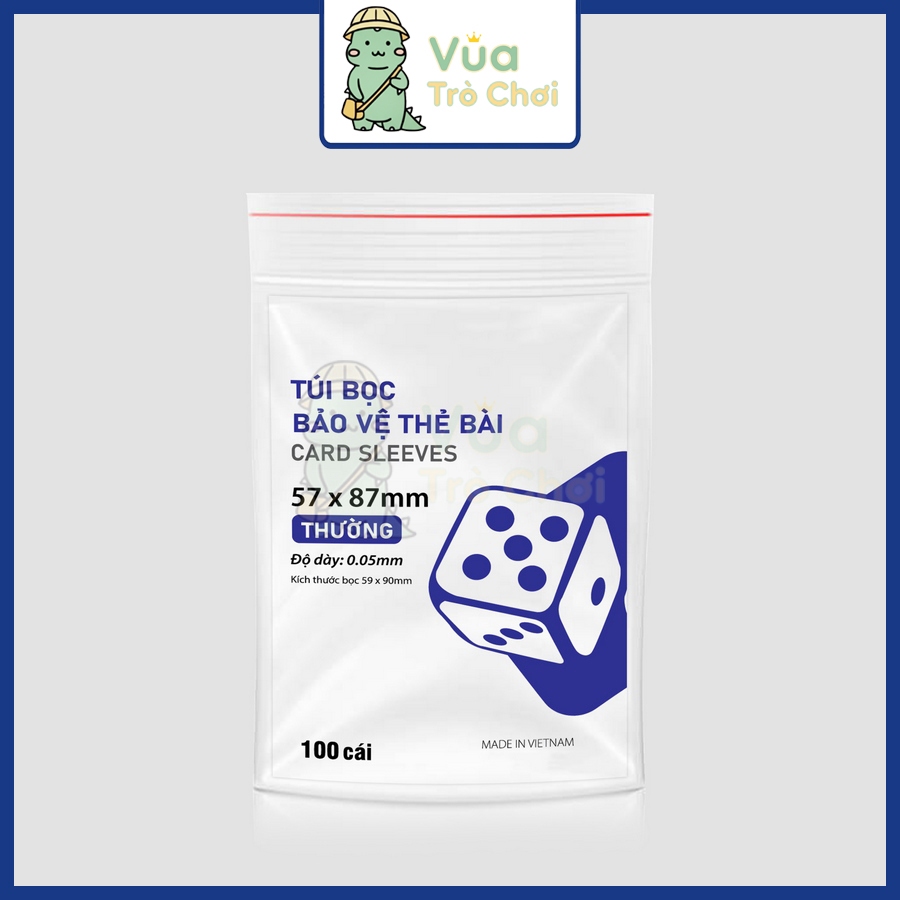 [100 Cái] Túi Bọc Bảo Vệ Bài Uno Ma Sói Mèo Nổ Sleeves Bao Kiếng Kính Board Game Lá Bài