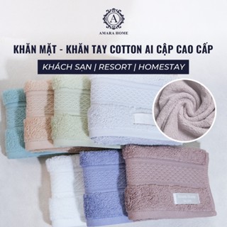 Khăn Mặt, Khăn Tay - Lau Tóc 100% Cotton Ai Cập AMARA Cao Cấp, Thấm Hút Tốt, Mềm Mại, Kháng Khuẩn
