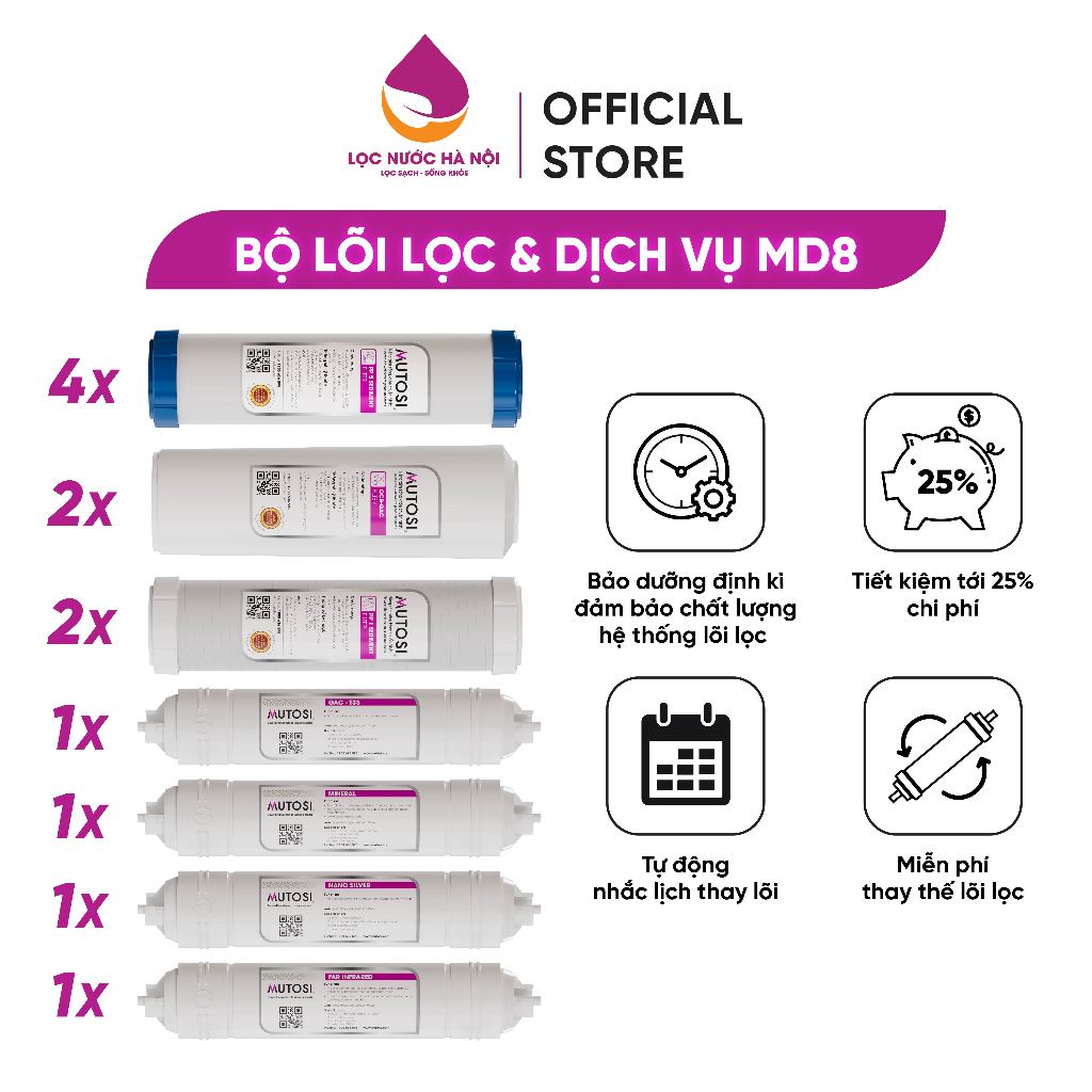 [ MD8 ] Combo lõi lọc nước + miễn phí gói dịch vụ bảo dưỡng và thay thế tại nhà 4 lần/1 năm