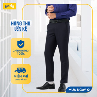 Quần âu nam ống đứng YODY  cạp di động phom Regular co giãn thoải mái MOTR25A142