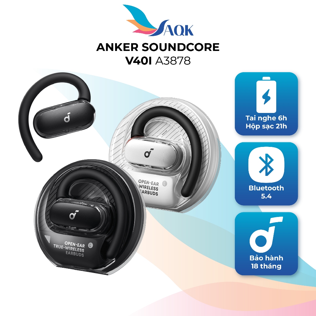 Tai nghe Bluetooth True Wireless Open-ear Anker Soundcore V40i A3878 - Hàng chính hãng