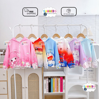  SAMKIDS - SK777 Áo Khoác Gió 2 Lớp Bé Trai Bé Gái Vải Dù Lót Mềm Họa Tiết Kuromi 