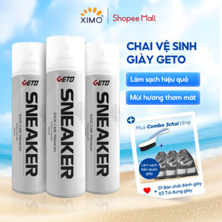 Chai xịt tạo bọt vệ sinh giày Sneaker Geto cao cấp, làm trắng giày, giặt khô giày