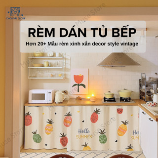  Rèm Dán Tủ Bếp Rèm Dán Kệ Bếp Rèm Dán 1 Lớp Trang Trí Bếp Che Bếp Gọn Gàng Tiện Lợi 