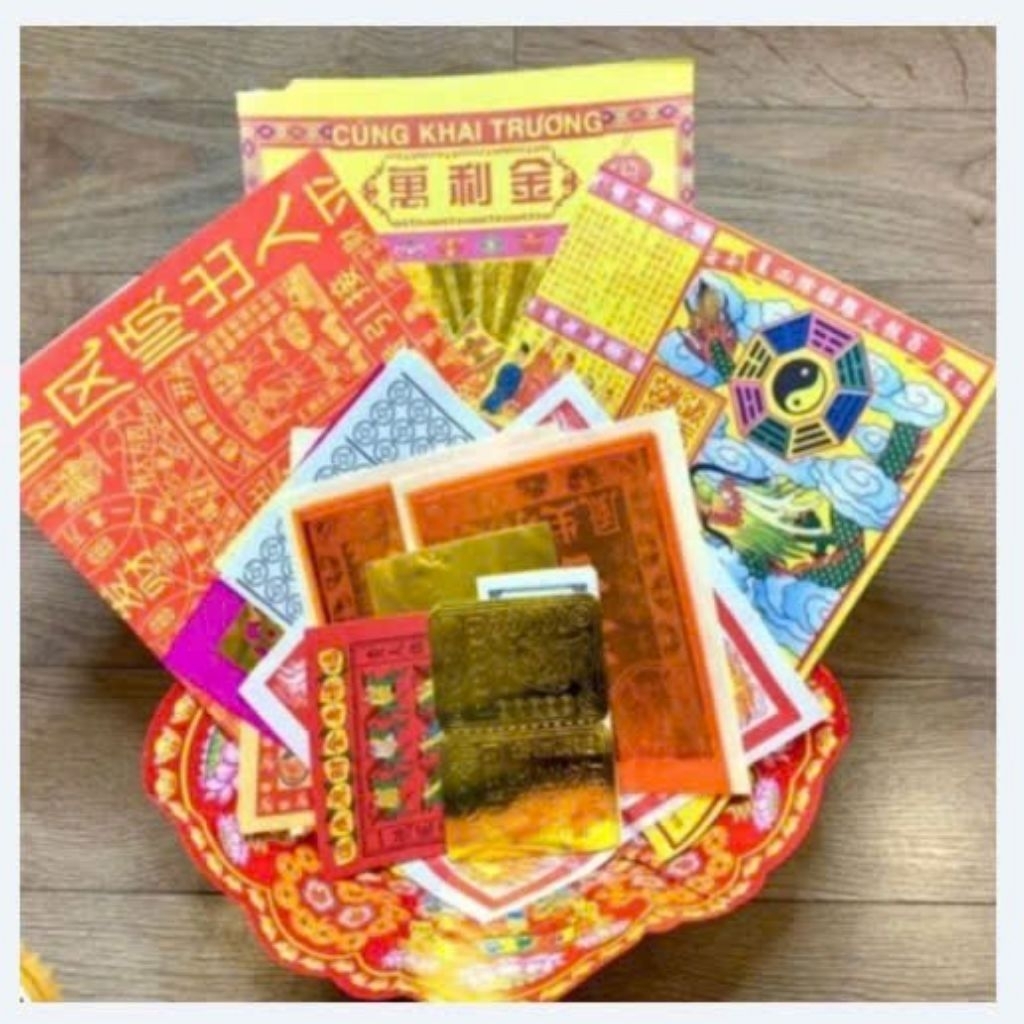 Bộ giấy vàng mã cúng xe
