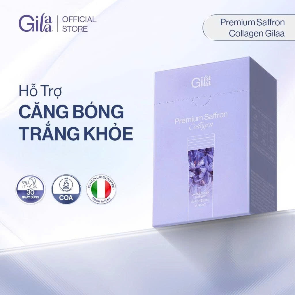 TPBS Gilaa Premium Saffron Collagen (60 Gói x 2g) - Dạng Bột