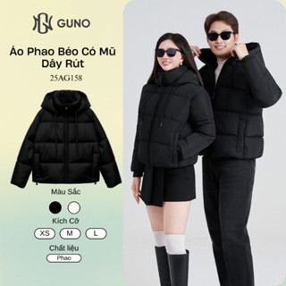 Áo Phao Béo Siêu Nhẹ Nam Nữ GUNO Chần Bông Cao Cấp Có Mũ Giữ Ấm Áo Khoác Mùa Đông SP5 25AG158/AB192