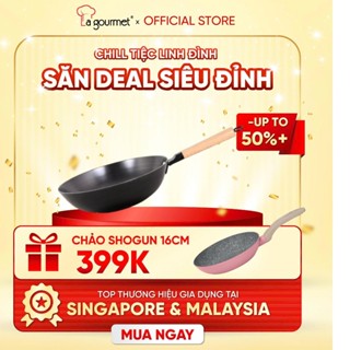 Chảo gang đúc công nghệ mới La gourmet NitriganTM 20cm lòng sâu - 413772 ( siêu bền) dùng được bếp từ, tốt cho sức khỏe