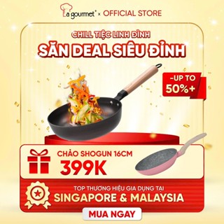 Chảo gang đúc công nghệ mới La gourmet NitriganTM 24cm lòng sâu, dùng được bếp từ, không phủ chống dính tốt cho sức khỏe