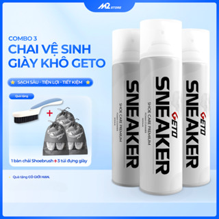 Combo 3 chai xịt tạo bọt vệ sinh giày Sneaker Geto cao cấp, xịt làm sạch giày khô nhanh khử mùi hôi