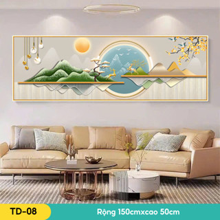  Tranh dán tường 3d decor phòng ngủ phòng khách đầu giường Orange dán cả tấm 