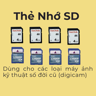 THẺ NHỚ SD / THẺ NHỚ MÁY ẢNH KỸ THUẬT SỐ  [QUA SỬ DỤNG]/THẺ NHỚ SANDISK 4gb/2gb