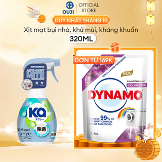 [ĐƠN 169K TẶNG 1.4KG NƯỚC GIẶT] Xịt Mạt Bụi Nhà Kapod kháng khuẩn, khử mùi, chăn ga gối nệm, 320ml