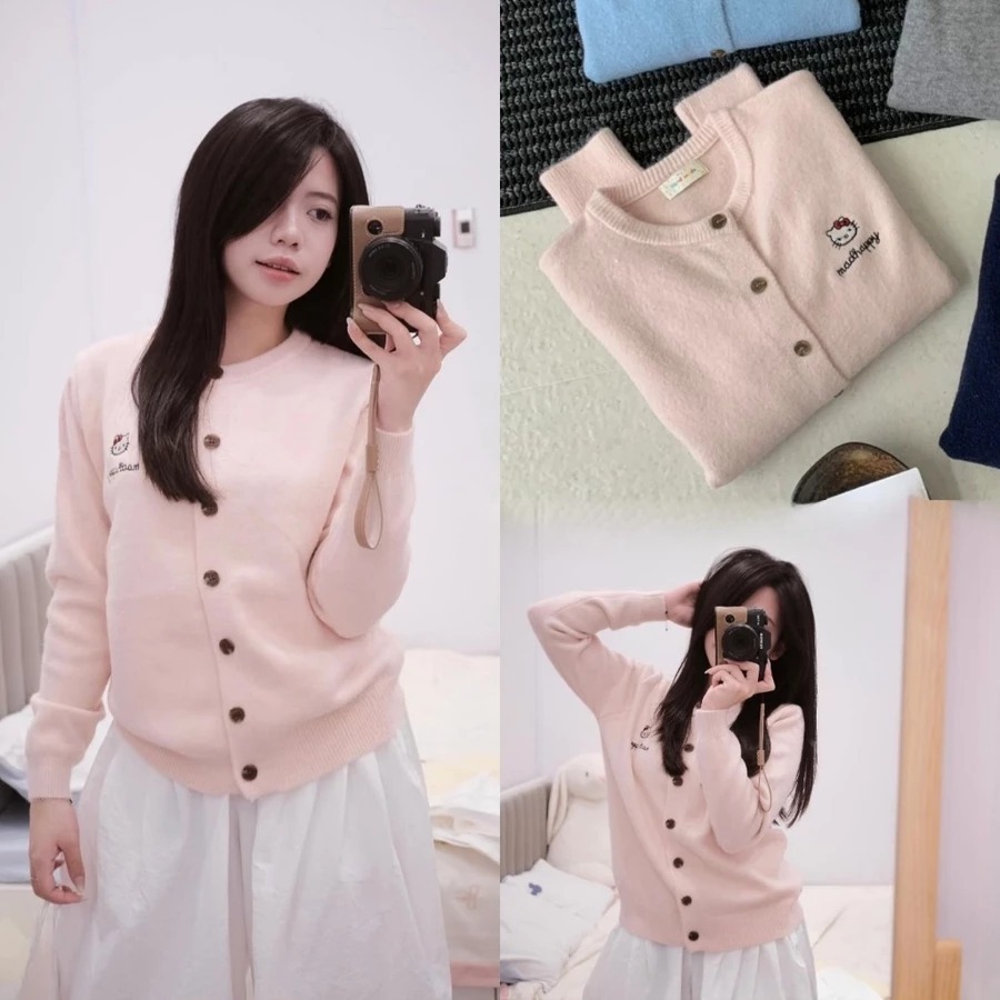 Áo len cardigan dáng rộng dễ thương – Áo khoác len nữ   mềm mịn cao cấp siêu hot hit 2025 Th21 | BigBuy360 - bigbuy360.vn