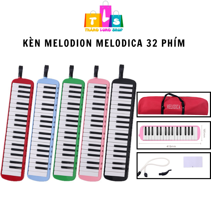 Kèn Melodion MELODICA 32 phím Đàn Pianica Cho Học Sinh Tặng Kèm Túi ,Ống Thổi, Khăn Lau, Dán Note