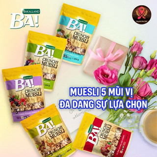 Ngũ Cốc Bakalland Muesli Túi 300gr Đủ 5 Vị Từ Trái Cây Sấy Siêu Ngon