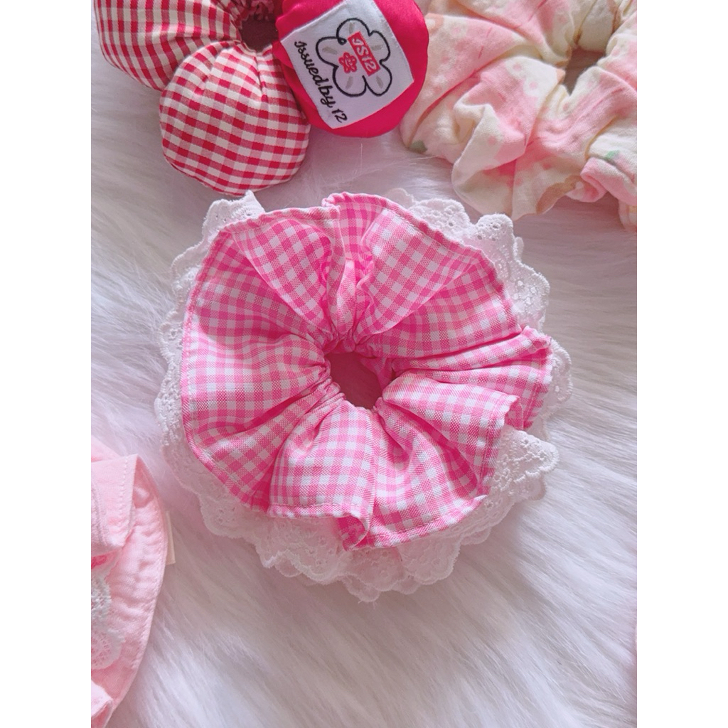 Dây Buộc Tóc / Cột Tóc Scrunchies To Phồng Đẹp Thời Trang Hàn Quốc