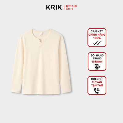 Áo Nỉ Nam KRIK Chất Liệu Cottton Mềm Mại  Form Regular Cổ V Biến Kiểu Độc Đáo Lạ Mắt AN4193