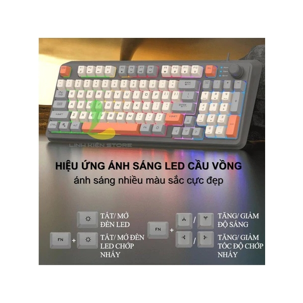 Bàn phím và Chuột giả cơ gaming XUNFOX K82