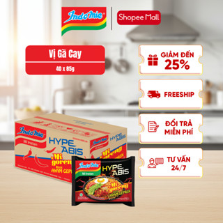 Mì Trộn Indomie Vị Gà Giòn Siêu Cay 85g x Thùng 40 Gói