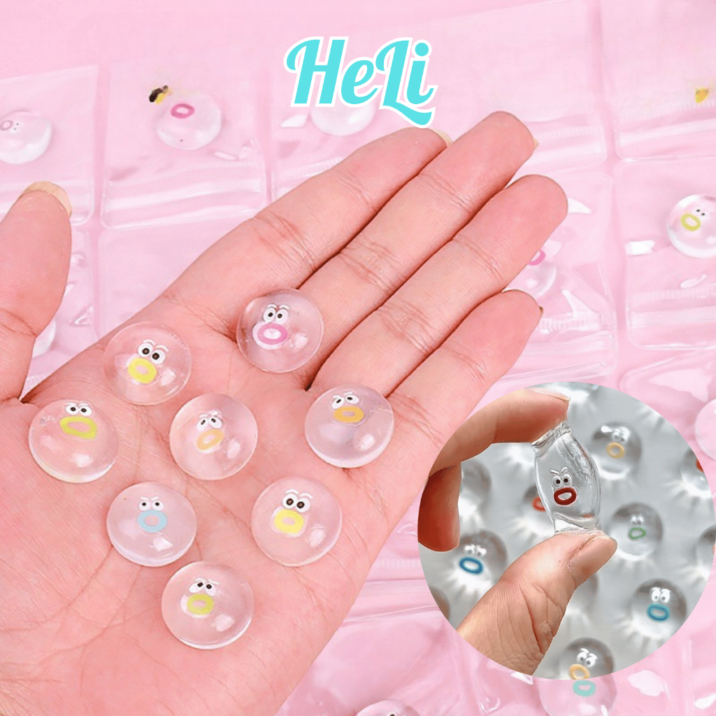 COMBO 5 ĐỒ CHƠI BÓP SILICON MINI FIDGET TRONG SUỐT, NẮN BÓP XÃ STREESS