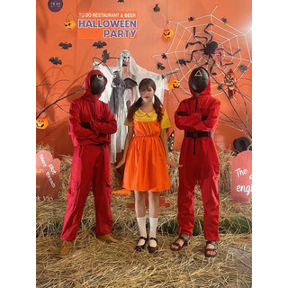 squid game bộ quần áo squidgame hoá trang halloween không kèm mặt nạ trong phim trò chơi con mực