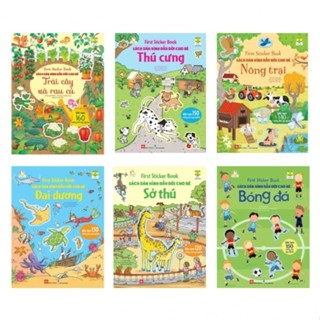 Sách - First sticker book - Dán hình đầu đời cho bé từ 3 - 8 tuổi với hơn 200 miếng dán ngộ nghĩnh - Đinh Tị Books