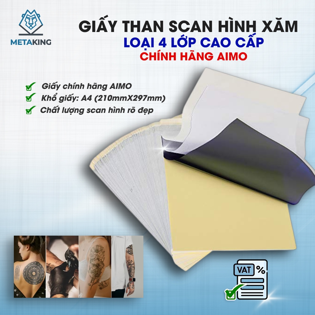 Giấy Than Scan Hình Xăm (tattoo) - LOẠI VIP SCAN ẢNH TẢ THỰC - Dùng Cho Máy M08F/M08E-WS/T08FS [GIẤY