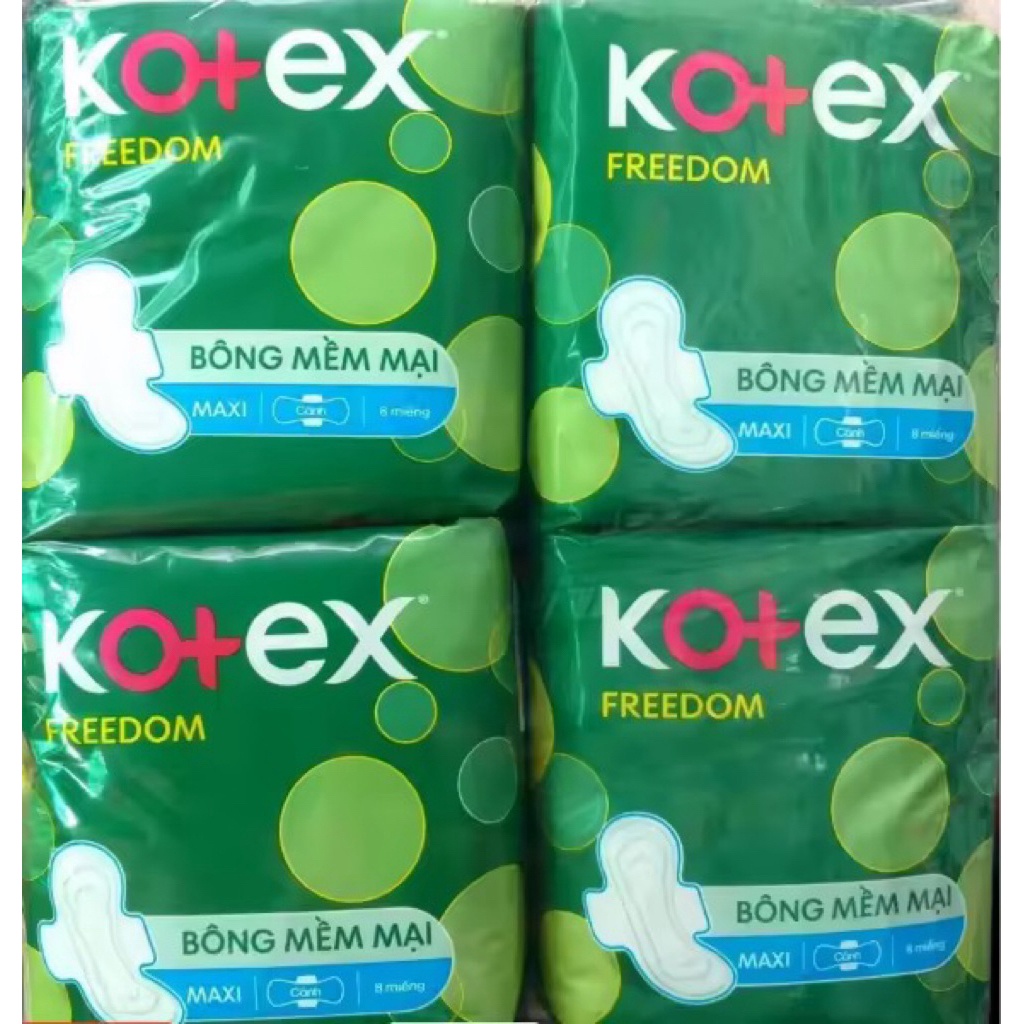COMBO 6 GÓI BĂNG VỆ SINH KOTEX FREEDOM DÀY KHÔNG CÁNH MẶT BÔNG 23cm