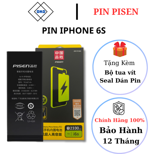 Pin Pisen - Dung Lượng Siêu Cao Và Chuẩn Cho iPhone 6s