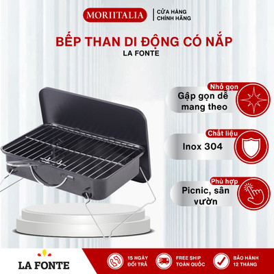 Bếp Than Di Động Có Nắp Kèm Vỉ Nướng La Fonte - 015868