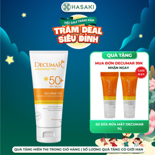 Kem Chống Nắng Decumar Kiềm Dầu Nâng Tông Cho Da Mụn SPF50+ PA+++ 50g Hasaki Sản Phẩm Chính Hãng