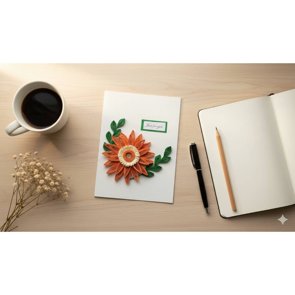 Thiệp Quilling giấy xoắn Handmade làm quà tặng lưu niệm,thiệp chúc mừng,thiệp sinh nhật