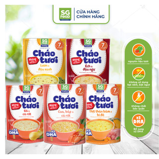 Lốc 58 BABY - 5 Cháo Tươi BABY SG Food (Gà, Thịt, Lươn, Cua, Ếch)