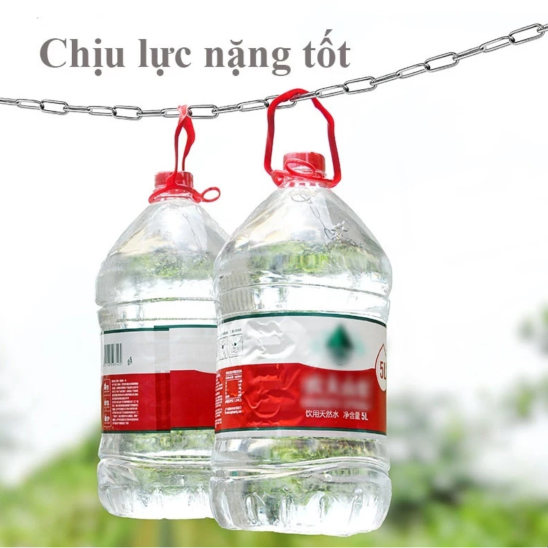 Dây phơi quần áo INOX, Xích inox - CHỐNG XÔ - Nhiều kích thước[2 móc 2 đầu xích] | BigBuy360 - bigbuy360.vn