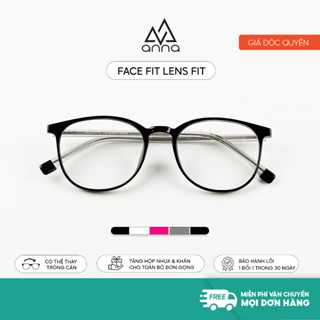 Gọng kính cận mắt nhỏ thời trang ANNA dáng tròn vuông cá tính chất liệu nhựa dẻo 8315