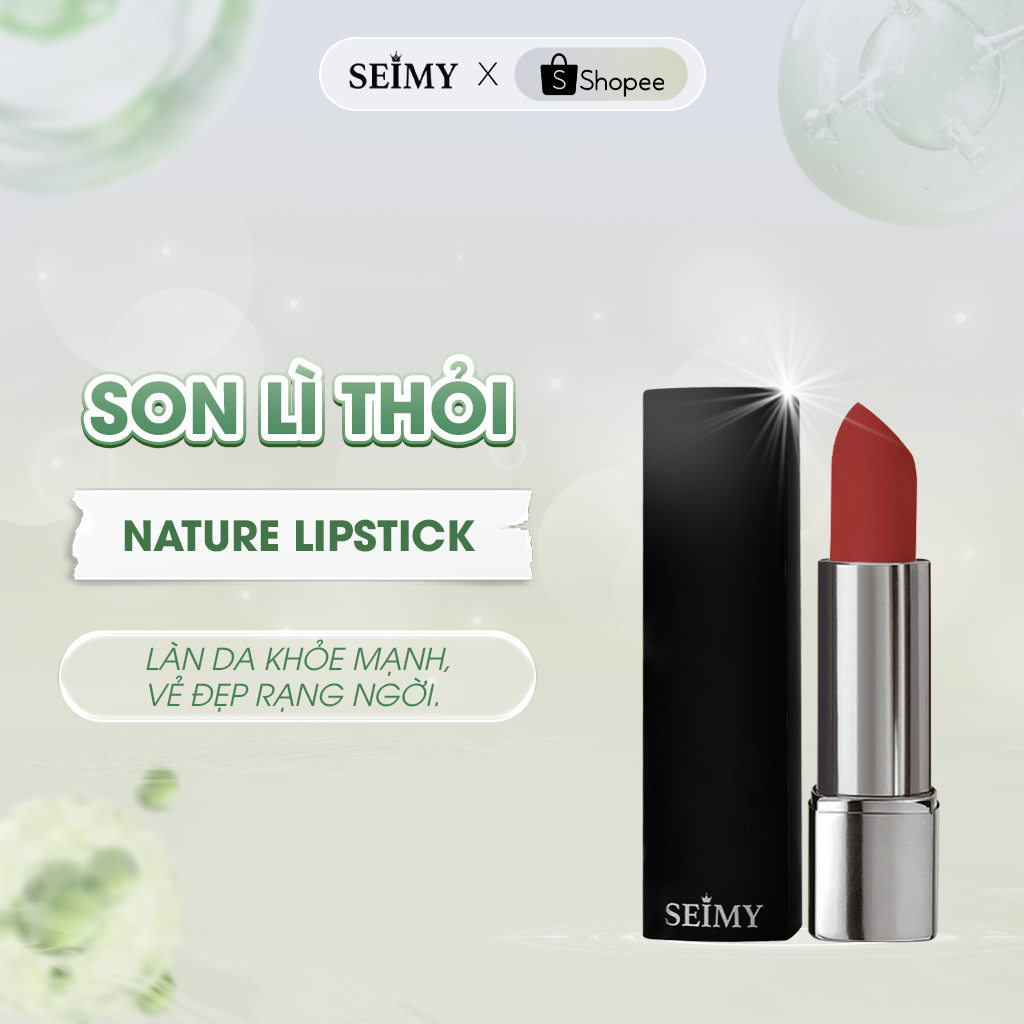 Son lì thiên nhiên không chì Seimy - Nature Lipstick dùng được cho bà bầu - son thỏi dưỡng môi