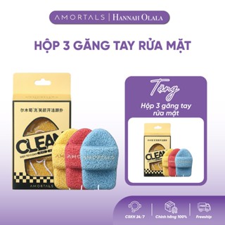 [Hannah Olala] Bông Mút Rửa Mặt Bọt Biển AMORTALS Làm Sạch phiên bản Găng tay