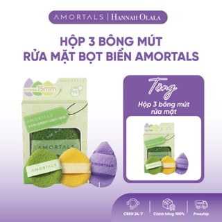 [Hannah Olala] Bông Mút Rửa Mặt Bọt Biển AMORTALS Làm Sạch, Rửa Mặt Nạ Bùn