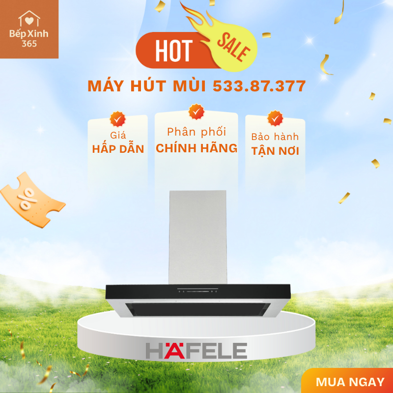 Máy hút mùi gắn tường Hafele HC-W705B 533.87.377 – Hút Mùi Gắn Tường Sang Trọng, Êm Ái