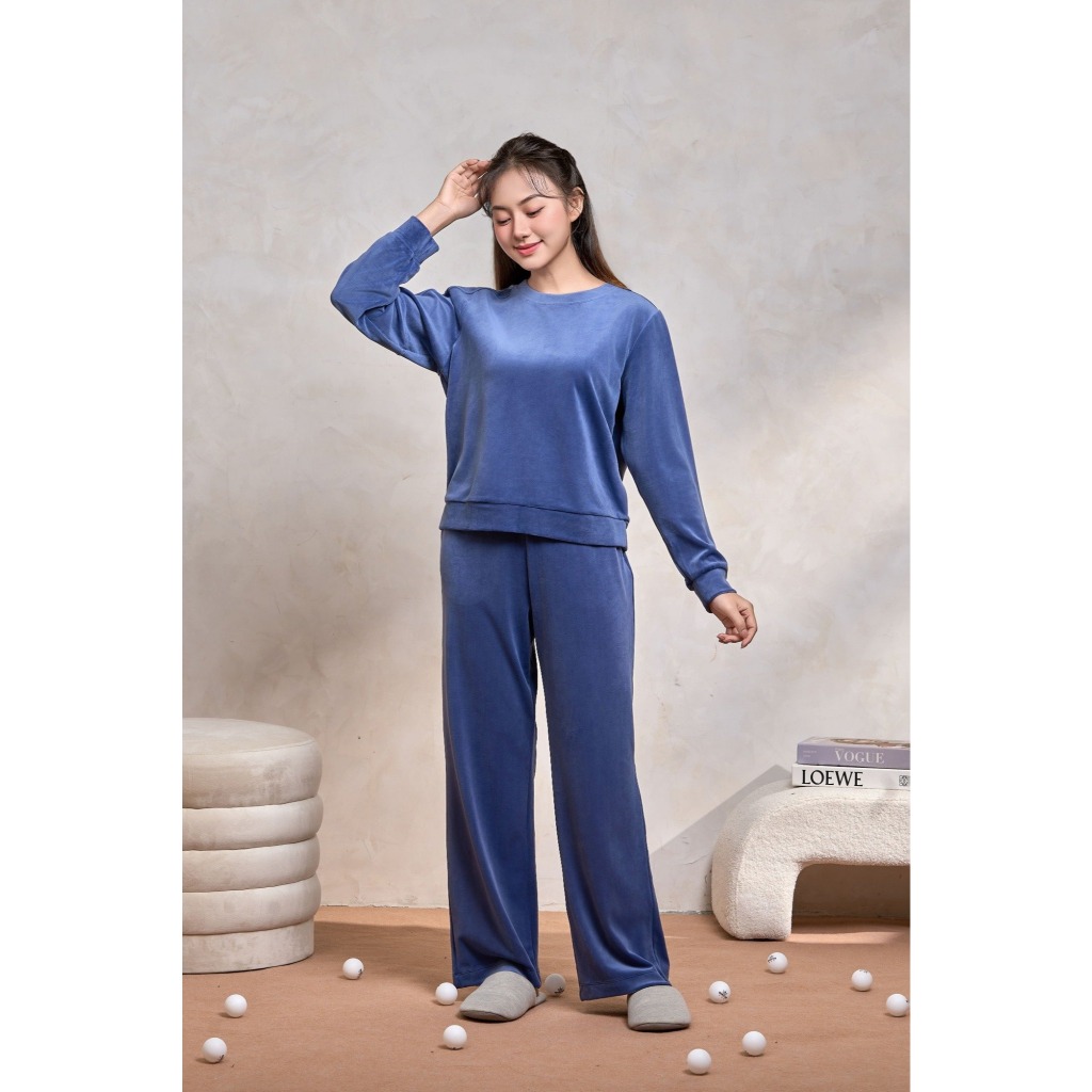 Bộ nhung quần dài tay dài WINNY - 1MNNH24238D