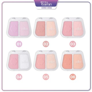  Phấn Má Hồng Và Bắt Sáng Odbo Duo Fuse Blush & Highlight OD1333 - Màu Sắc Rực Rỡ Lâu Trôi Phấn Nhũ Mịn Mềm Mại 