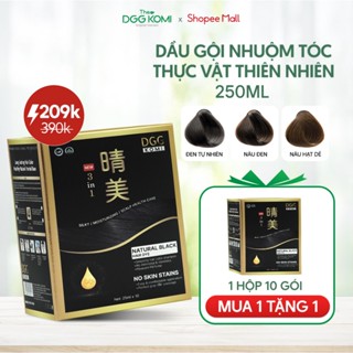 [MUA 1 TĂNG 1] Hộp 10 gói Dầu phủ bạc thảo dược Komi Việt Nam, gội là đen Không Gây Khô Xơ- 25ml/gói