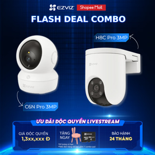 [FLASH DEAL 3] Combo Camera EZVIZ C6N PRO 3MP + H8C PRO 3MP | Độc Quyền Livestream