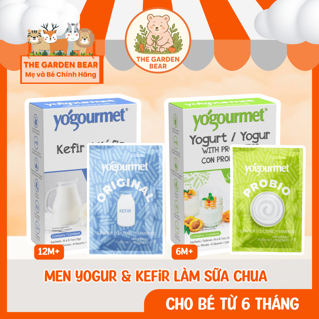 [DATE MỚI] Men Làm Sữa Chua Yogourmet Probiotic Starter & Kefir Starter – 3g – Tiện Lợi, Dễ Làm